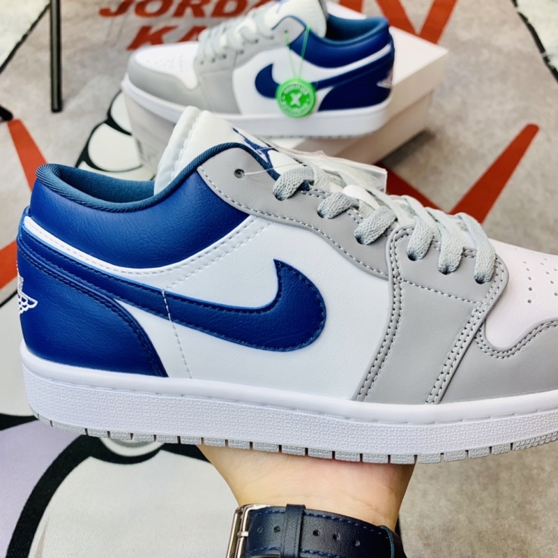 Giày Thể Thao Sneaker Air Jordan 1 Low Stealth French Blue Hàng SC