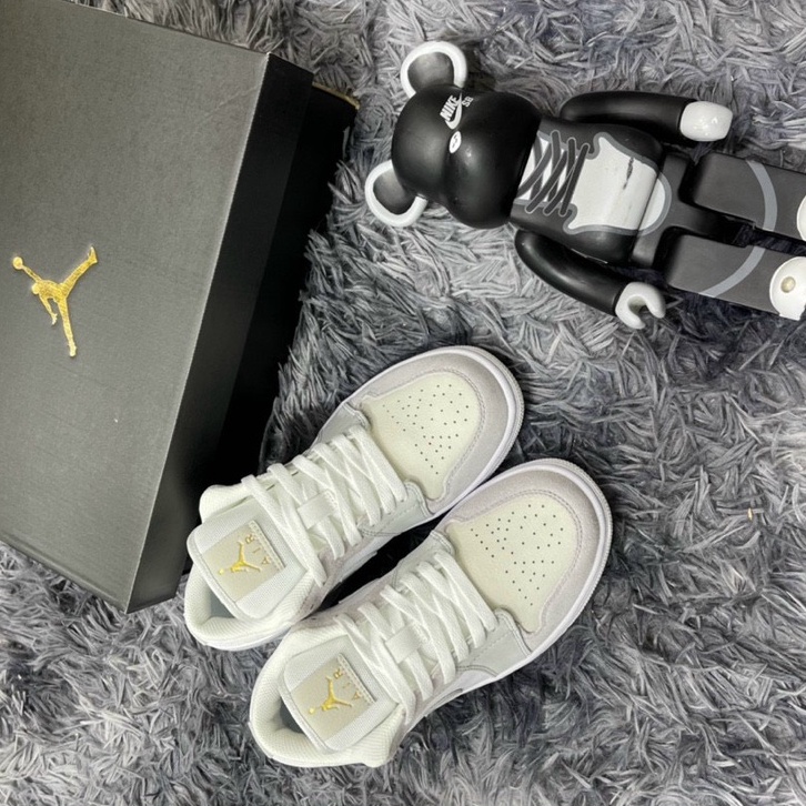 Giày jordan cổ thấp nam nữ xám xanh bản cao cấp, jordan paris cổ thấp chất liệu cao cấp full size 36-43
