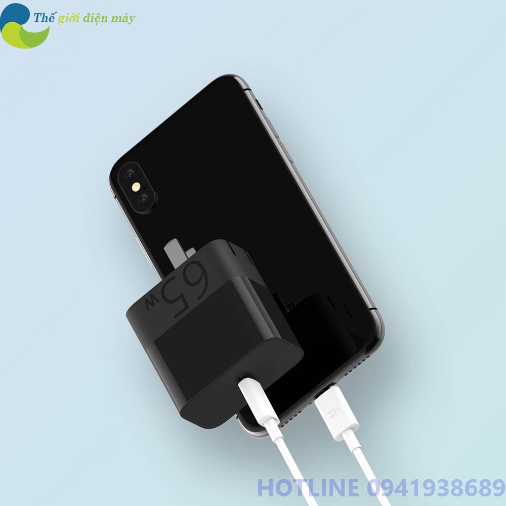 Củ sạc nhanh PD Xiaomi ZMI HA712 65W 1 cổng USB Type C - Shop Thế Giới Điện Máy