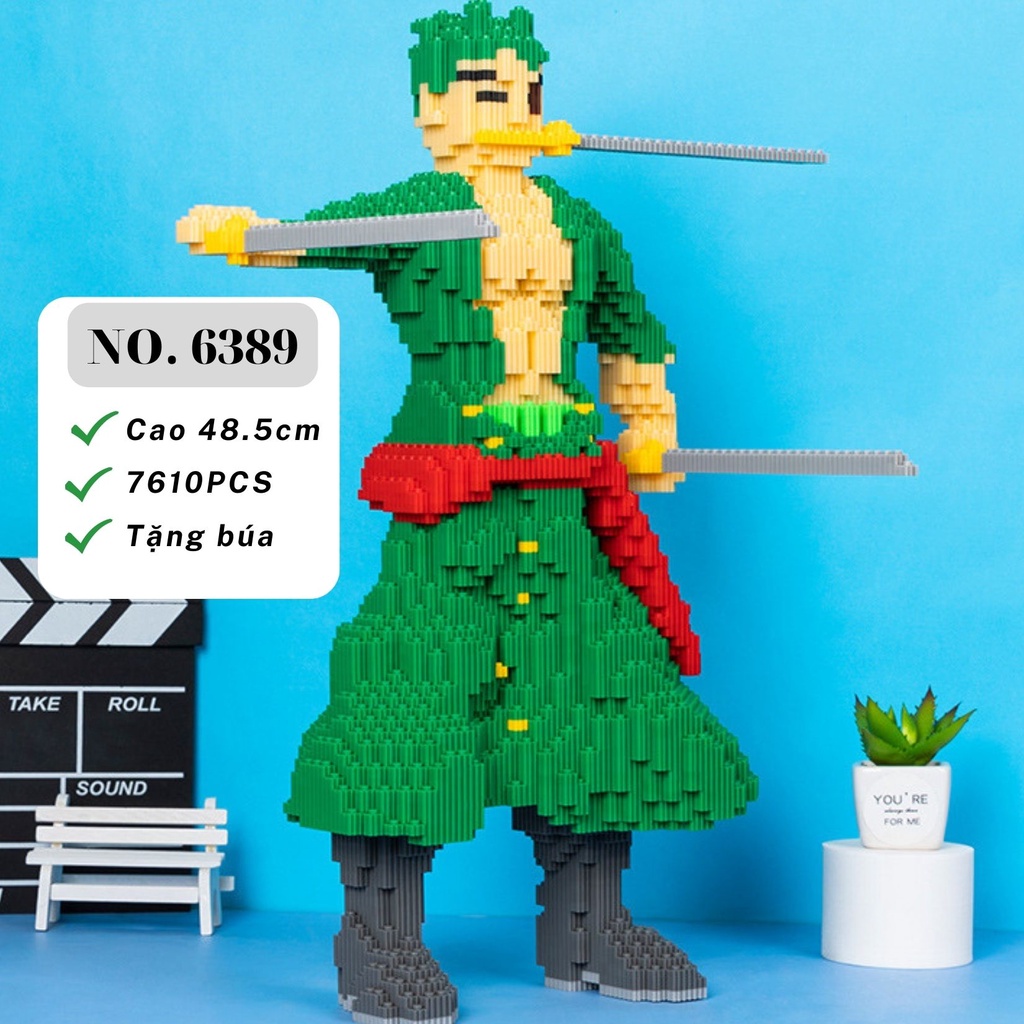 Zoro One Piece 50cm Mô Hình Mô Hình Lắp Ghép Nhân Vật Hoạt Hình One Piece