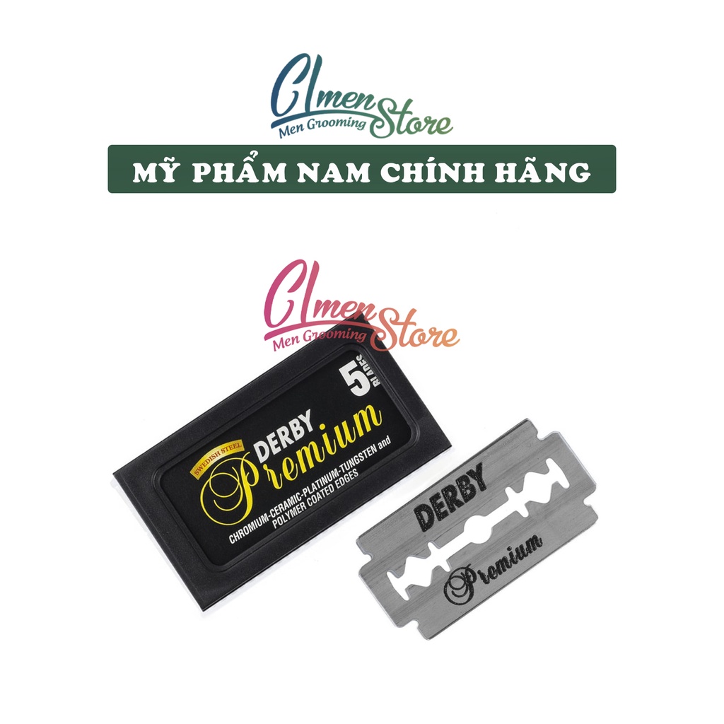 Hộp nhỏ (5 lưỡi) | Lưỡi cạo Derby Premium Double Edge Razor Blades