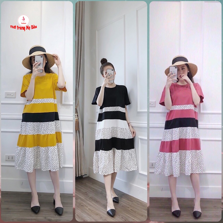 Váy Bầu Babydoll ( 3 màu ) ảnh thật