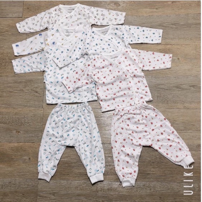 Bộ quần áo dài tay lệch vai cho bé Lee lee Kid 0-9M
