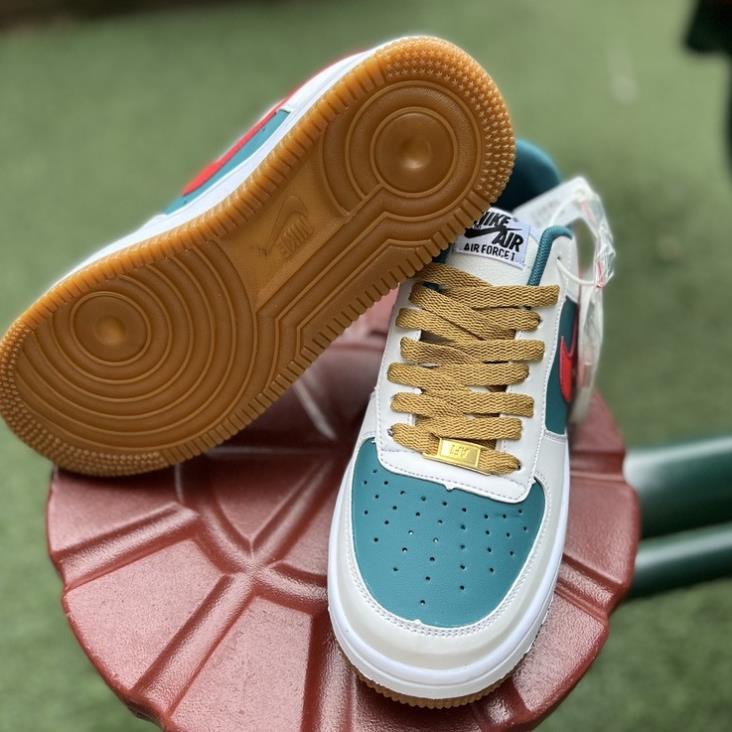 Giày Air Force 1 GC Xanh đỏ_Giày Sneaker AF1 Gc Xanh Đỏ phối đồ nam nữ siêu hot