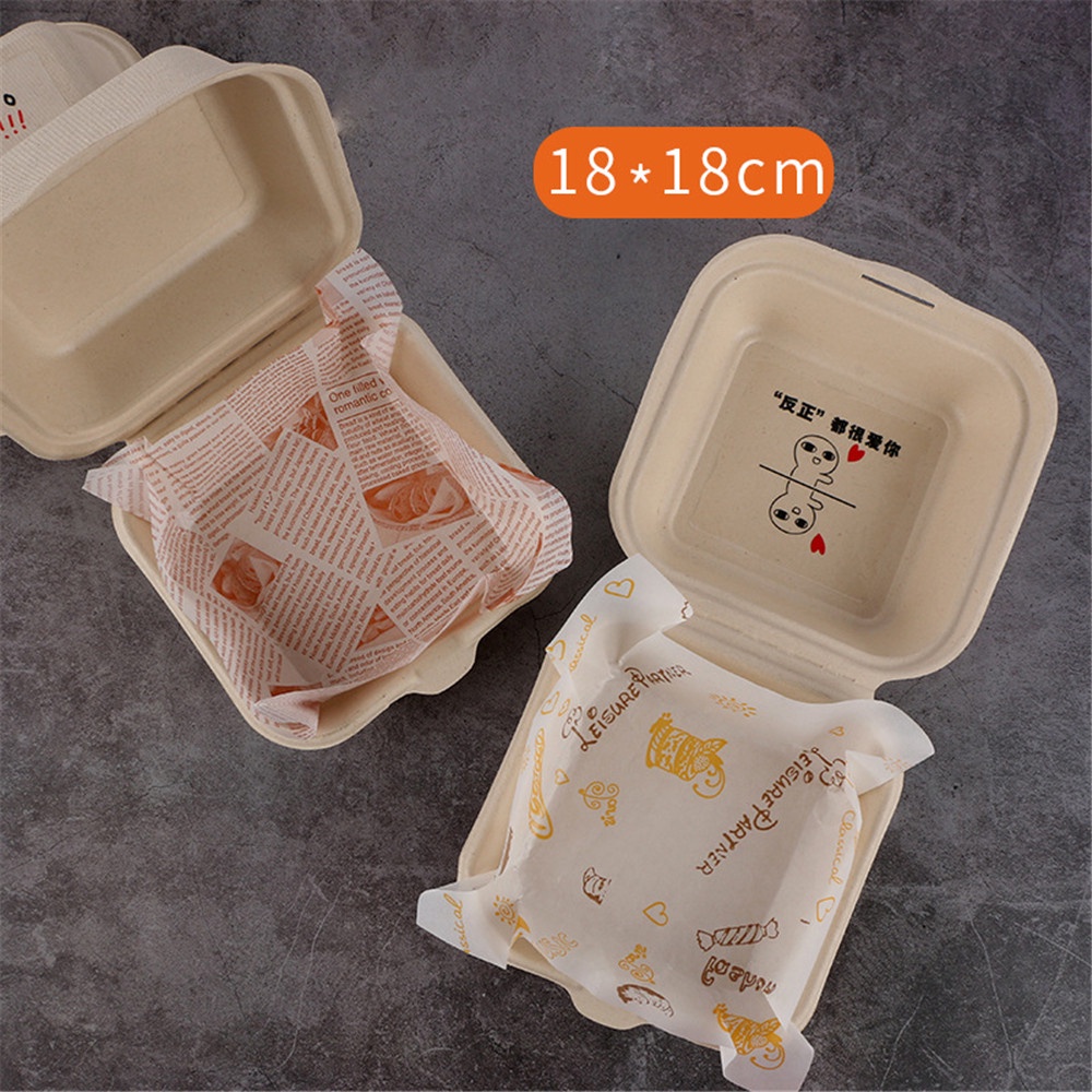50 Giấy lót hộp bánh 18x18cm họa tiết độc đáo dễ thương