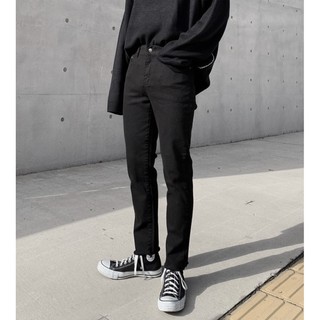 JEAN ÔM SKINNY basic - QUẦN denim dài đen CHUỘT TRẮNG