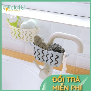 Giỏ Treo Đồ Rửa Chén Gắn Vòi Nước Hoặc Dán Tường (Có kèm đồ hích) Nhựa Đẹp
