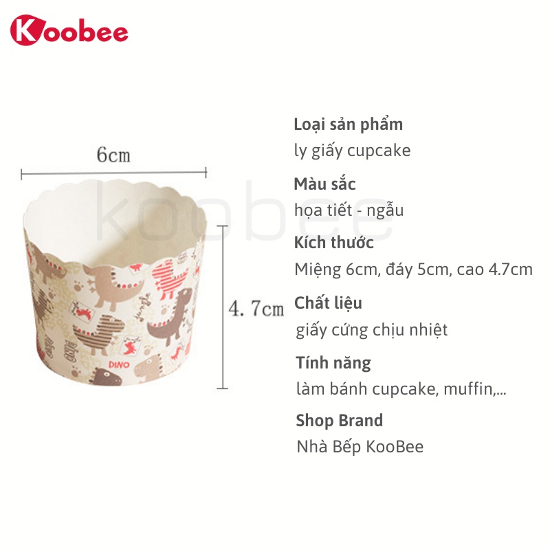 Set 50 lót khuôn Cupcake giấy cứng - Cup giấy làm bánh Muffin tròn chống dính chịu nhiệt(PKB07)