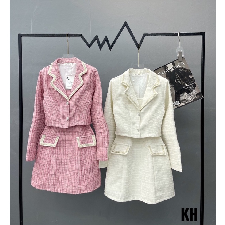 Set dạ viền ngọc