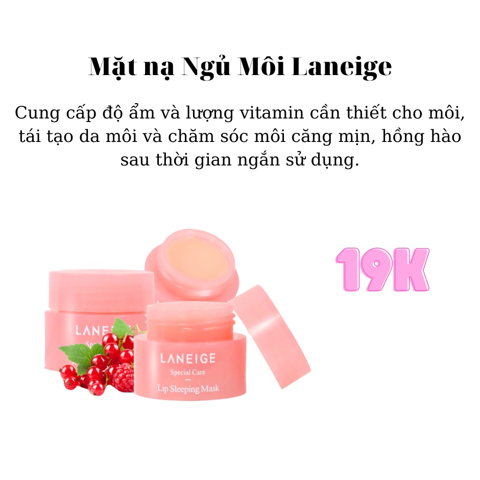 Mặt Nạ Ngủ Dưỡng Ẩm Môi Lanege