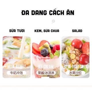 Sẵn 5 vị- Ngũ cốc sữa chua hoa quả ăn kiêng keto OME- ngũ cốc hoa quả