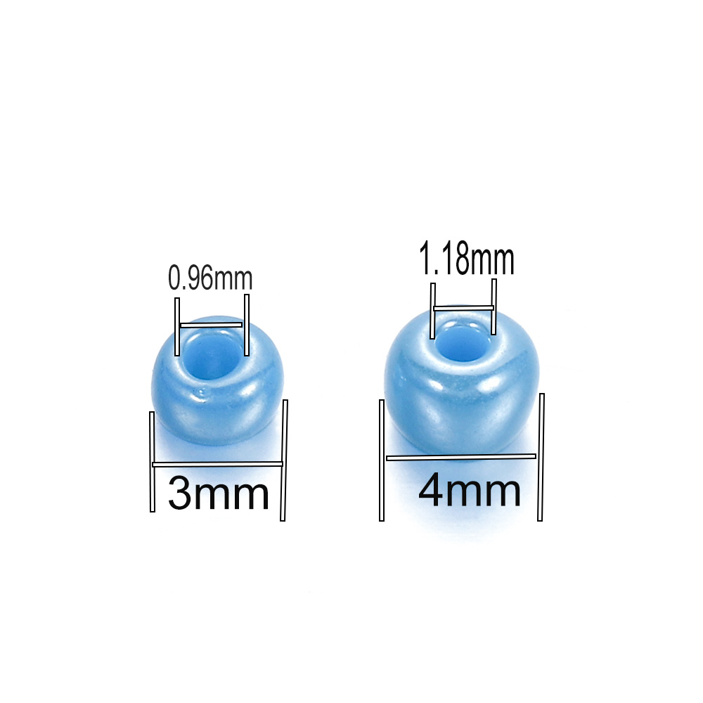 Túi 300-600 Hạt Thủy Tinh Nhiều Màu Sắc Làm Trang Sức Thủ Công Đa Dụng