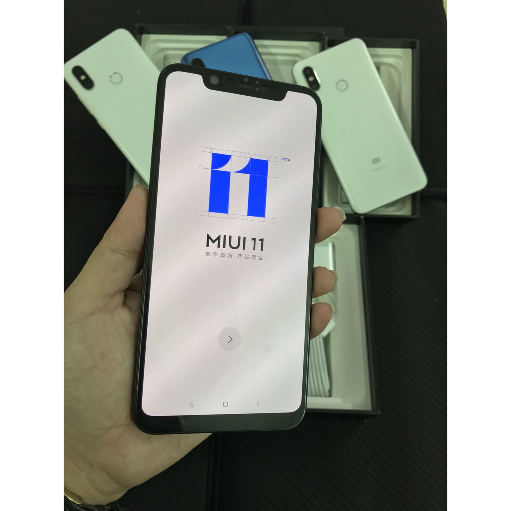 Điện thoại xiaomi mi 8 nguyên hộp snap 845 6gb 64gb 2 sim màn khủng 6.21 inch fullbox