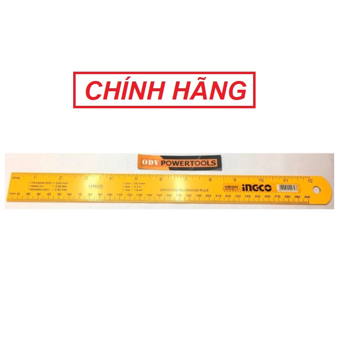 ĐỒ NGHỀ INGCO Thước nhôm 30cm HSR23002 (Cam kết Chính Hãng 100%)