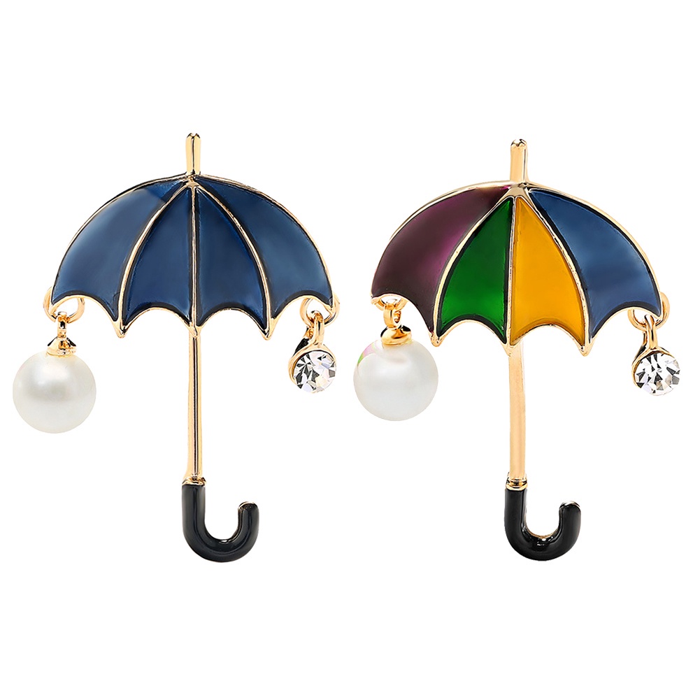 Trâm cài áo hình dù đính đá ngọc trai sang trọng dành cho cả nam và nữ