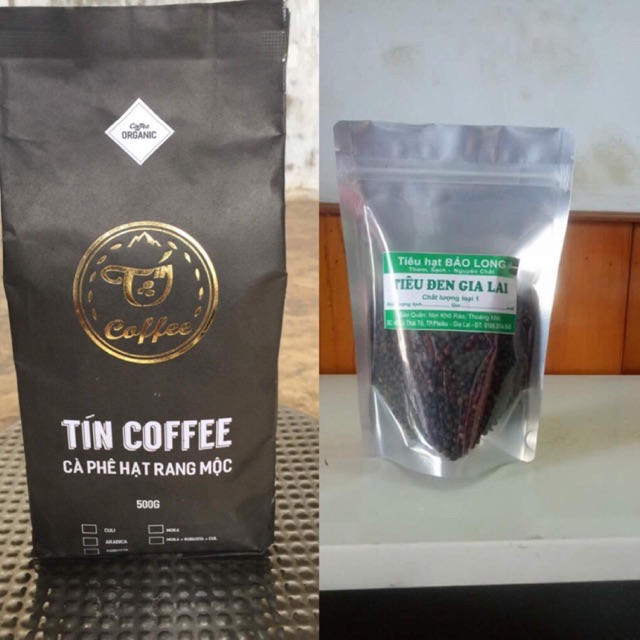 [Trợ giá] 1kg cà phê TÍN COFFEE + 250gr tiêu hạt