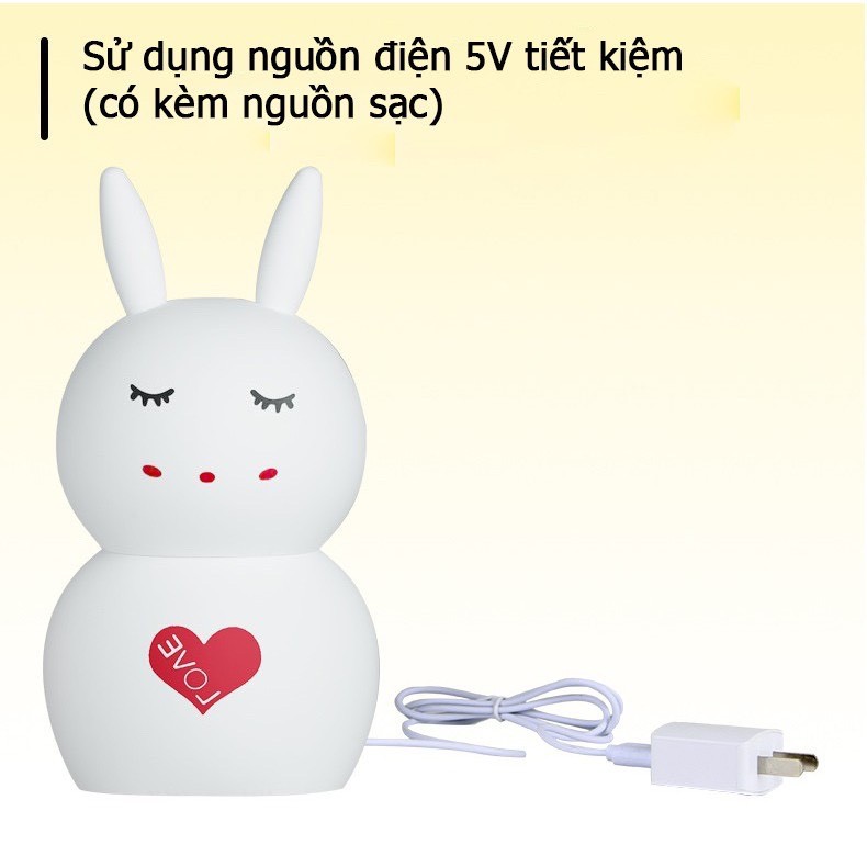 Đèn ngủ để bàn sạc điện độc đáo Bunny