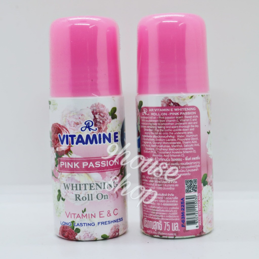 (HOA) 01 Lăn Khử Mùi Trắng Da Hương Nước Hoa AR Vitamin E Whitening Roll Thái Lan 75ml