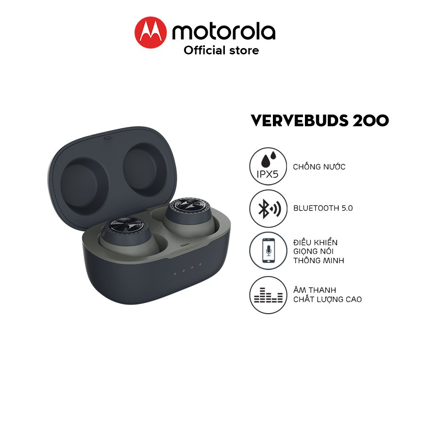 Tai nghe bluetooth Motorola không dây 2in1 - VerveBuds200- Âm thanh sống động- Thời gian chơi nh