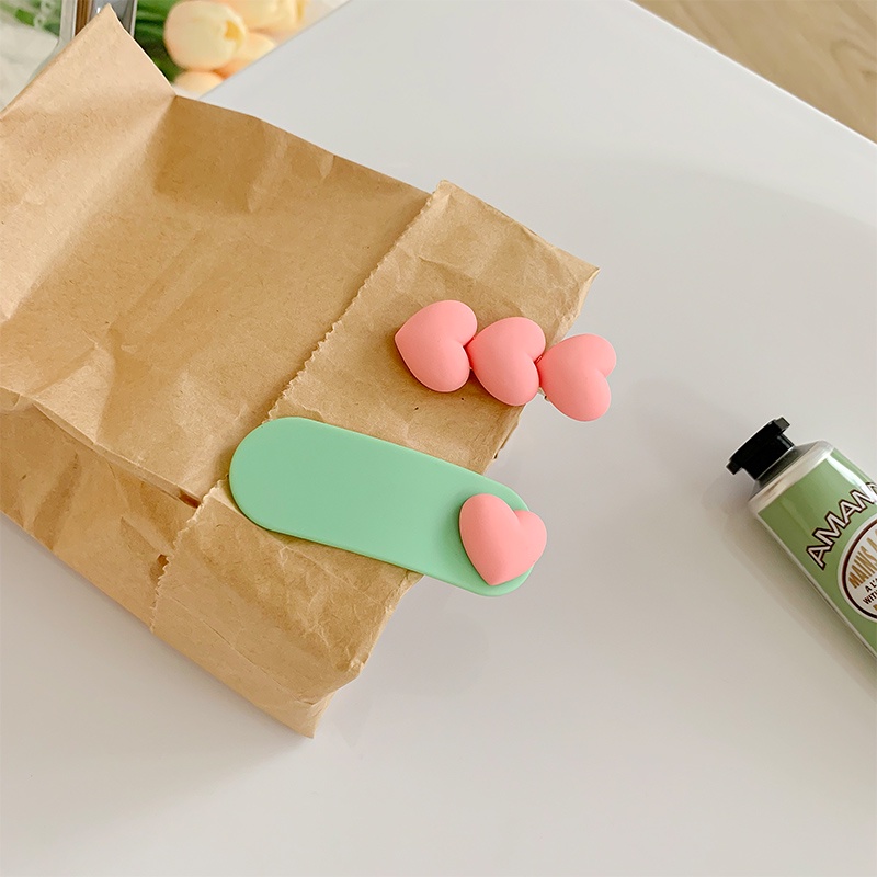 Set kẹp tóc họa tiết trái tim đáng yêu dễ thương cho nữ