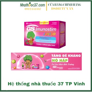 Gs imunostim tăng cường miễn dịch đường hô hấp cho bé (hàng chính hãng) Hộp 20 viên ngậm nhai thơm ngon