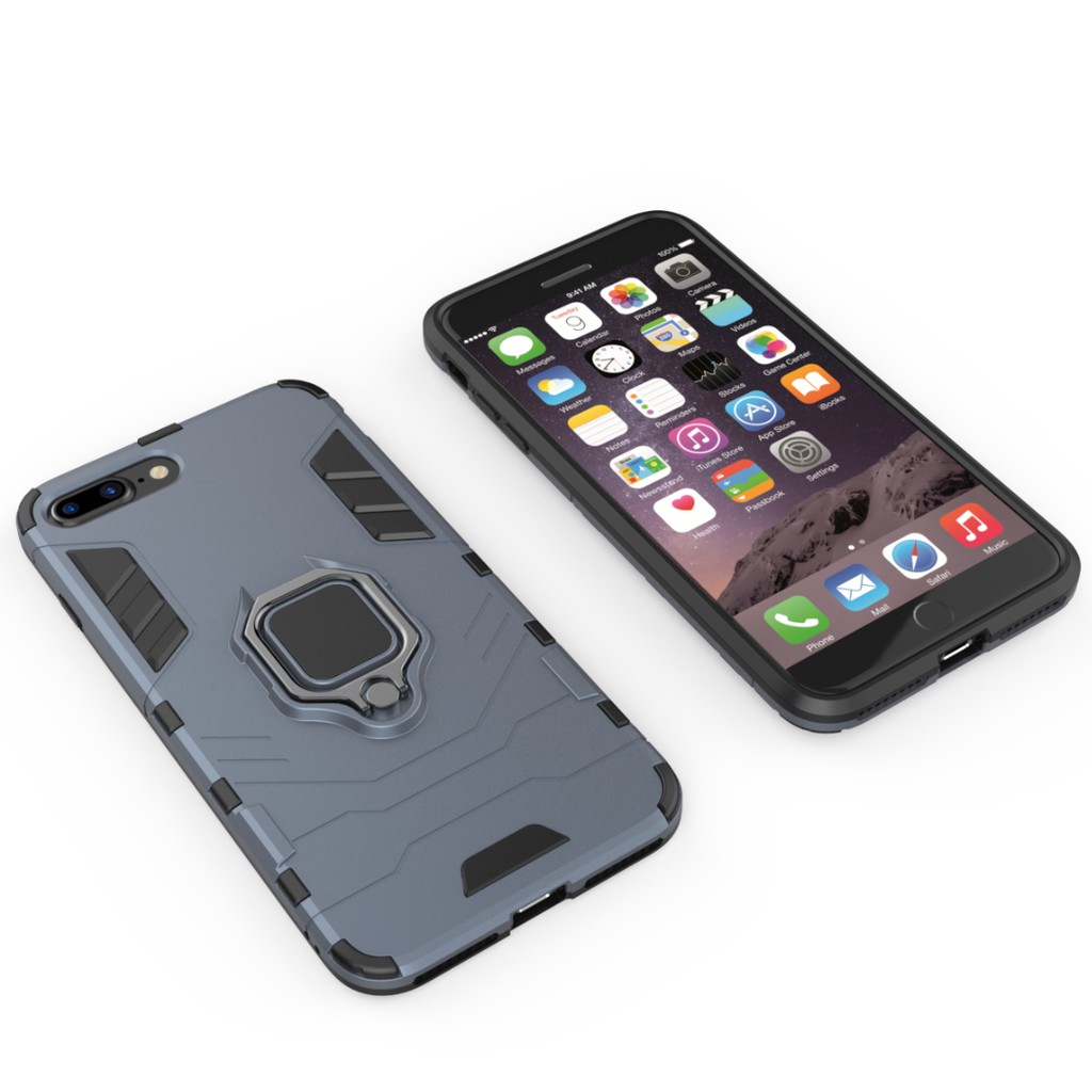 Ốp Lưng Armor Kèm Nhẫn Móc Ngón Tay Cho Iphone 5 5s Se 6 6s 7 8 Plus X Xs Giá Đỡ