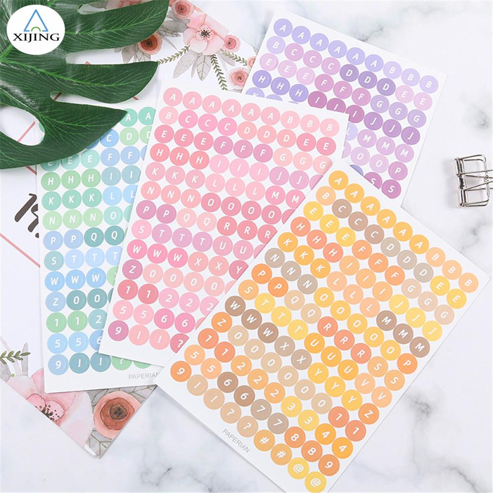 Bộ 4 Tấm Hình Dán Trang Trí Hoạ Tiết Chữ Cái Tiếng Anh Xinh Xắn