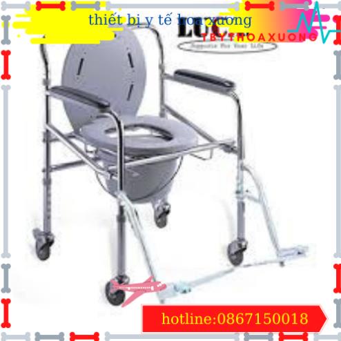 [Hàng Chính Hãng ] Ghế Bô Vệ Sinh Cho Người Gìa lucass GX-300, Có Bánh Xe,Có Để Chân, Gấp Gọn