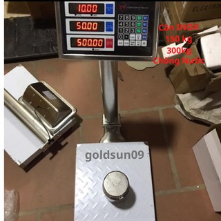 [ Mới ] Cân Điện Tử Tính Tiền Chống Mước,Bán Hàng Hải Sản 150kg Inox 201-Goldsun09