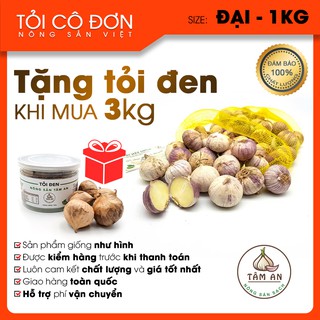[Mua 3 tặng 1] 1kg tỏi cô đơn loại đại. Tặng 1 hộp tỏi đen cao cấp khi mua 3kg