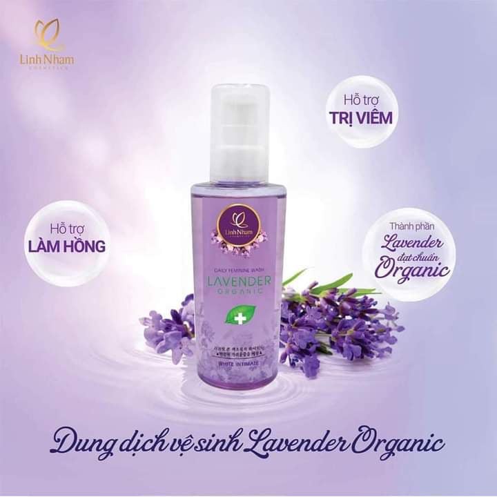 Dung dịch vệ sinh Lavender Organic 💥Freeship💥 Dung dịch vệ sinh phụ nữ Linh Nhâm