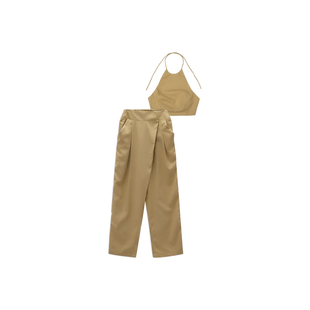 Set Nữ Basic Halter Linen , Chất Vải Linen Thoải Mái , WSD000290 ,SOMEHOW