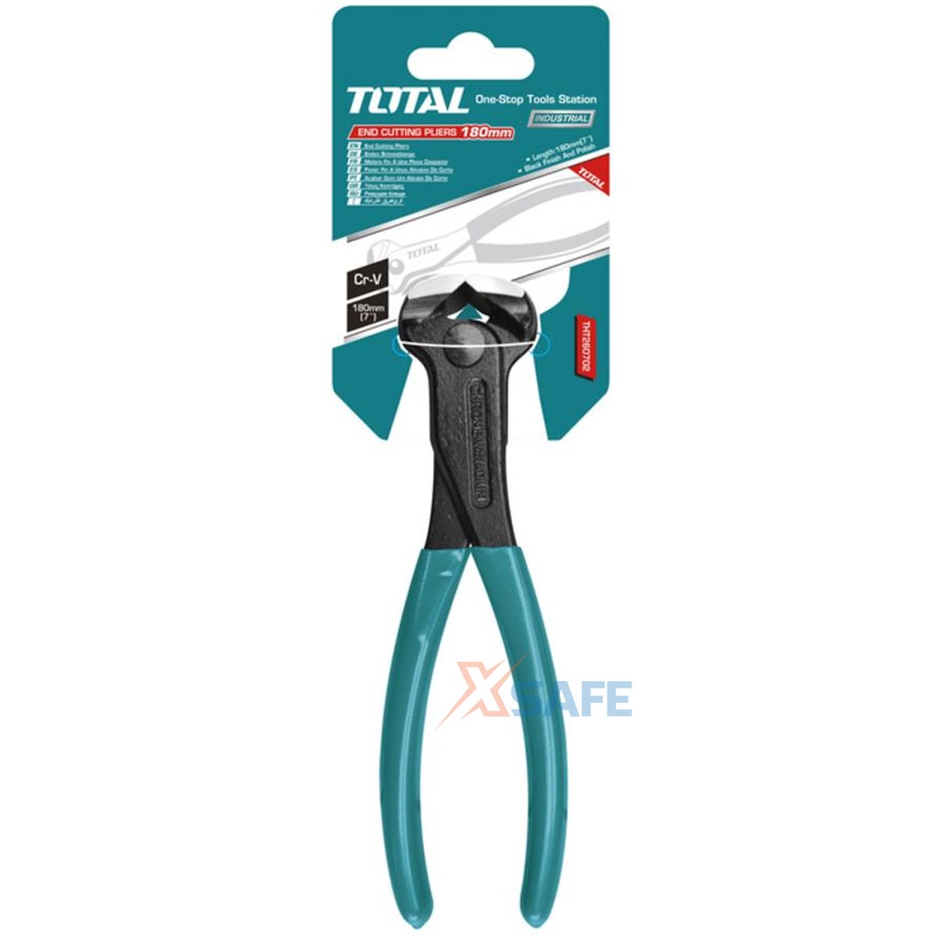 Kìm cắt đứt đa năng cao cấp TOTAL THT260702 kềm thép Cr-V siêu cứng chống rỉ sét cong vênh cắt dây điện cáp kim loại