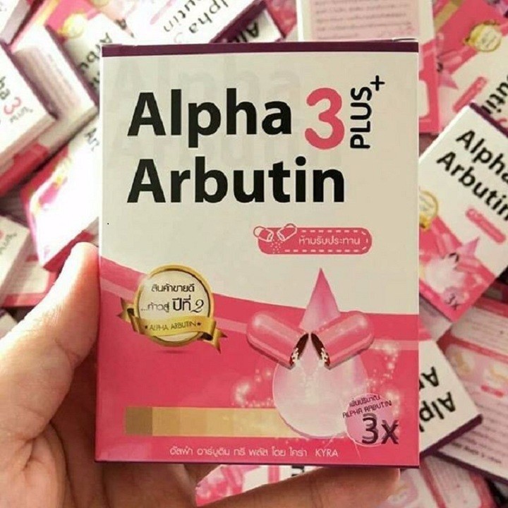 TÁCH BÁN  LẺ Viên Bột Kích Trắng ALPHA ARBUTIN 3 Plus NEW UV Thái Lan