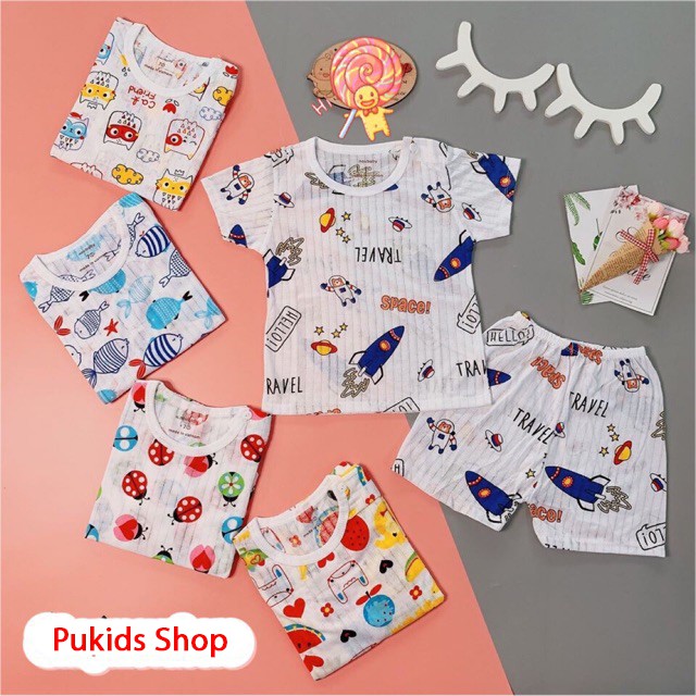 Set 05 bộ cotton giấy cho bé, hàng siêu đẹp