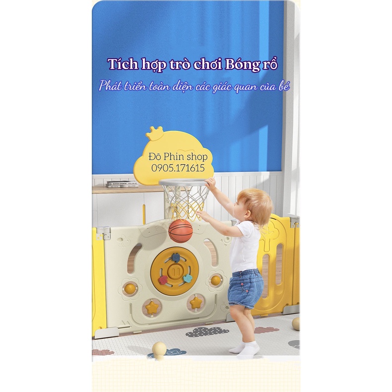 [Tặng thảm, bóng] Quây cũi gấp gọn hình khủng long, nhựa nguyên sinh HDPE an toàn cho bé, nội thất đẹp cho ngôi nhà bạn