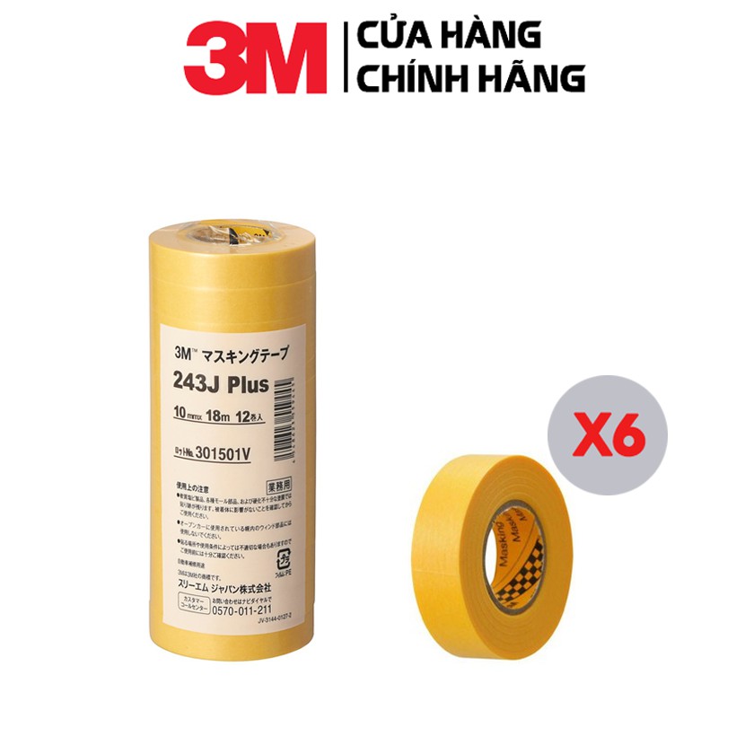 (Combo 6 cuộn) Băng Keo Giấy 3M 243J