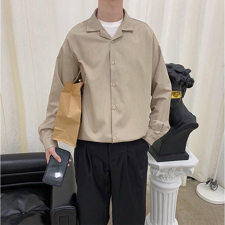Áo sơ mi nam tay dài tay cổ bẻ thời trang Hàn Quốc | BigBuy360 - bigbuy360.vn