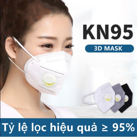 Khẩu trang N95 KN95 5 lớp chống bụi mịn PM2.5 sẵn hàng màu trắng Khẩu Trang Kn95 / N95 Dùng Một Lần Màu Trắng / Xám / Đen Dành Cho Người Lớn