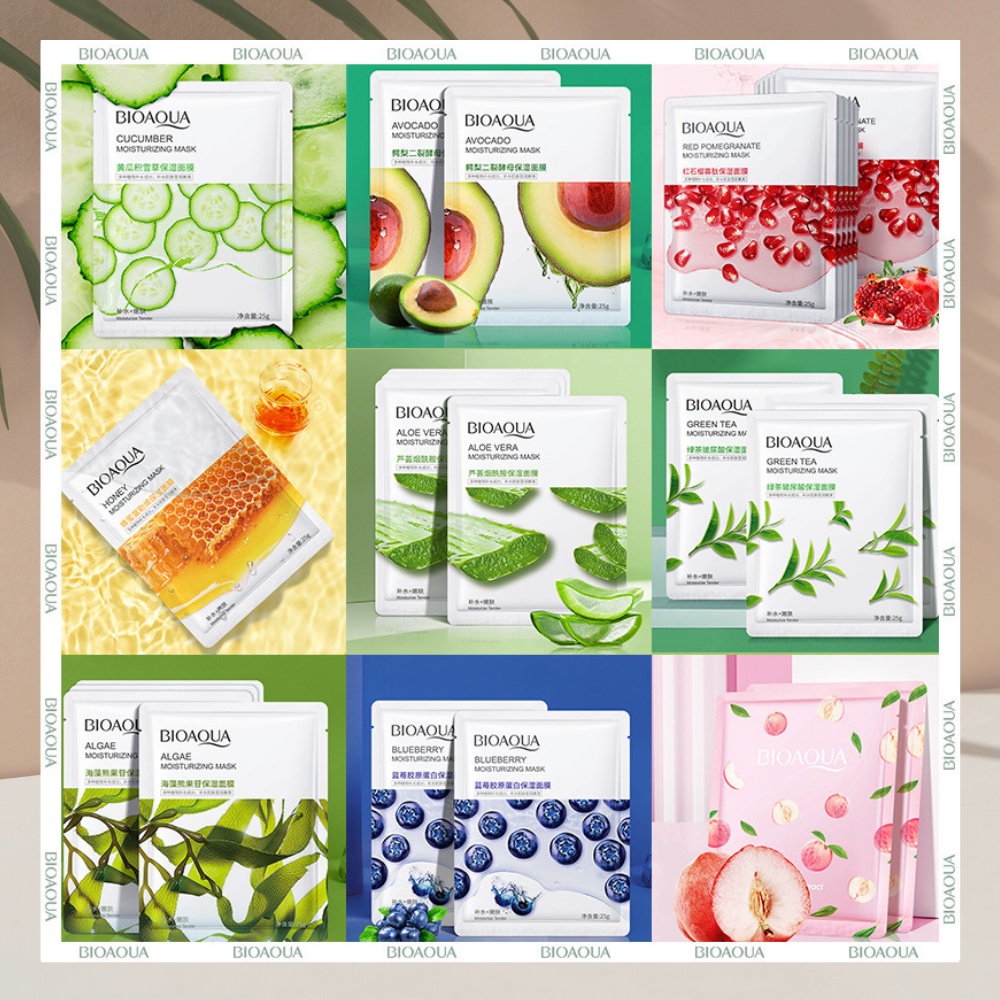 Mặt Nạ Giấy Trái Cây Dưỡng Ẩm Trắng Da Giá Rẻ BIOAQUA Giúp Làn Da Trắng Sáng Mịn Màng 25g | BigBuy360 - bigbuy360.vn