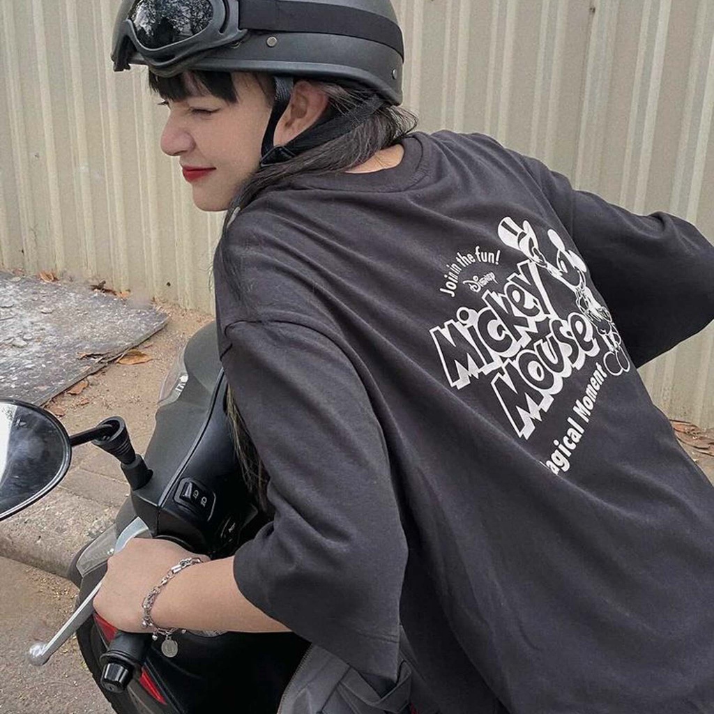 Áo thun Tay Lỡ PolhamxDisney Chính Hãng In Hoạ Tiết 100% Cotton Form Rộng Thoáng Mát | BigBuy360 - bigbuy360.vn