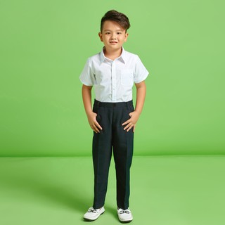 Bộ quần áo học sinh cho bé trai Jadiny áo trắng tay ngắn và quần tây dài