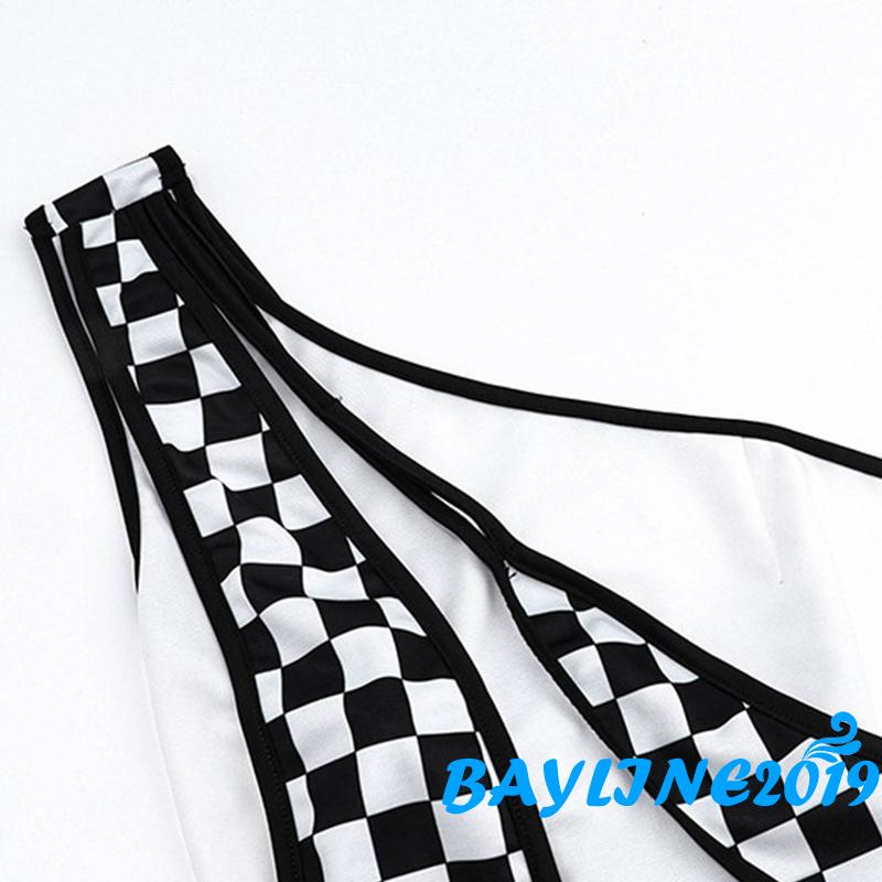 Áo Lửng Hai Dây Hở Lưng Dáng Ôm In Họa Tiết Bảng Đắp Vá Thời Trang Mùa Hè Dành Cho Bạn Nữ