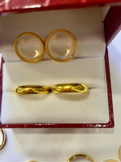 Nhẫn Chỉ Mạ Vàng 24K Khắc 9999