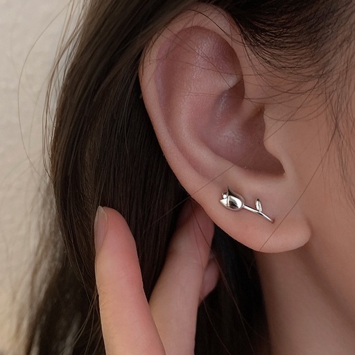 Hoa tai Tulip Hoa tai nữ hàn quốc đơn giản chất lượng cao