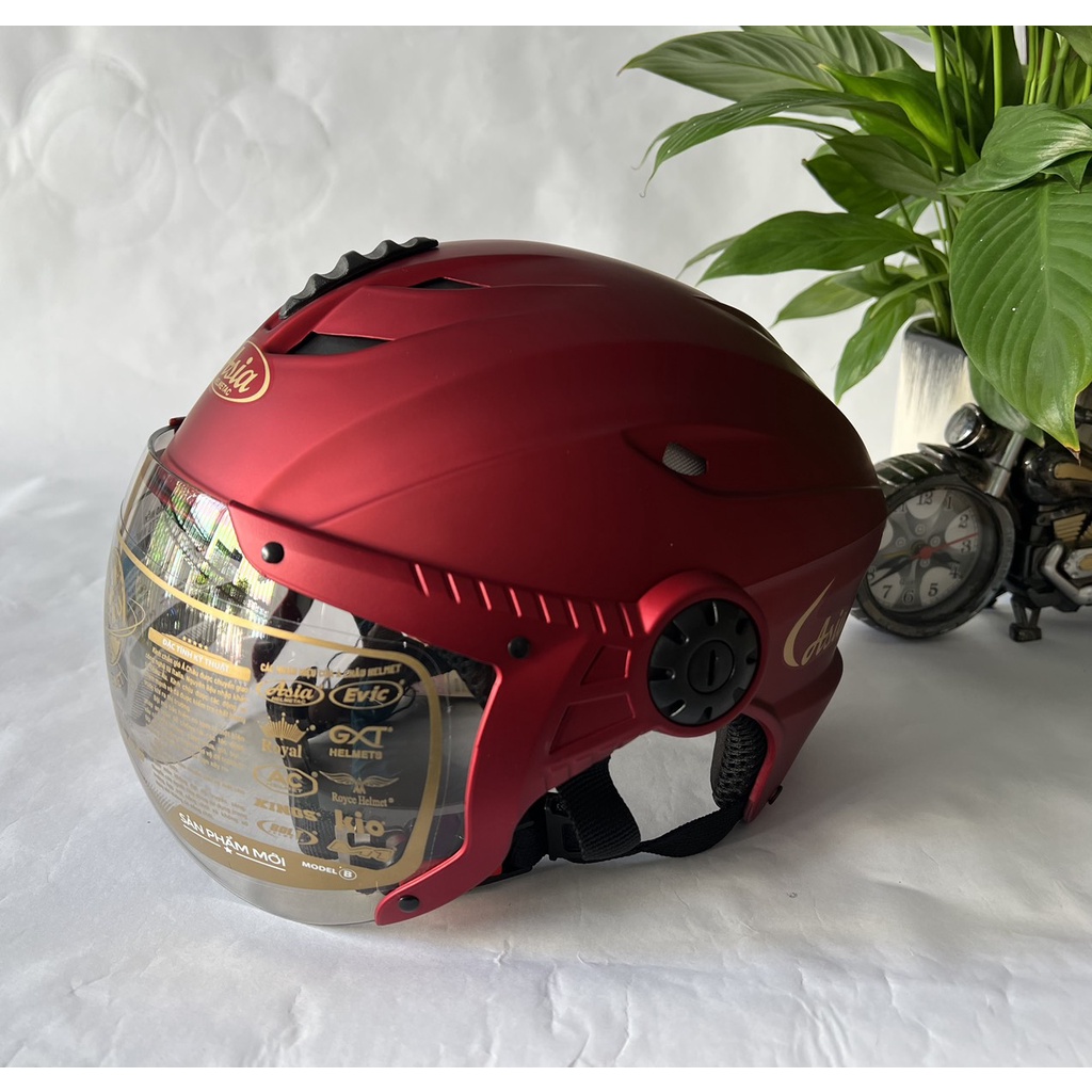 Mũ bảo hiểm xe máy Asia MT117K nhiều màu, mũ bảo hiểm kiểu dáng thể thao Asia MT117K