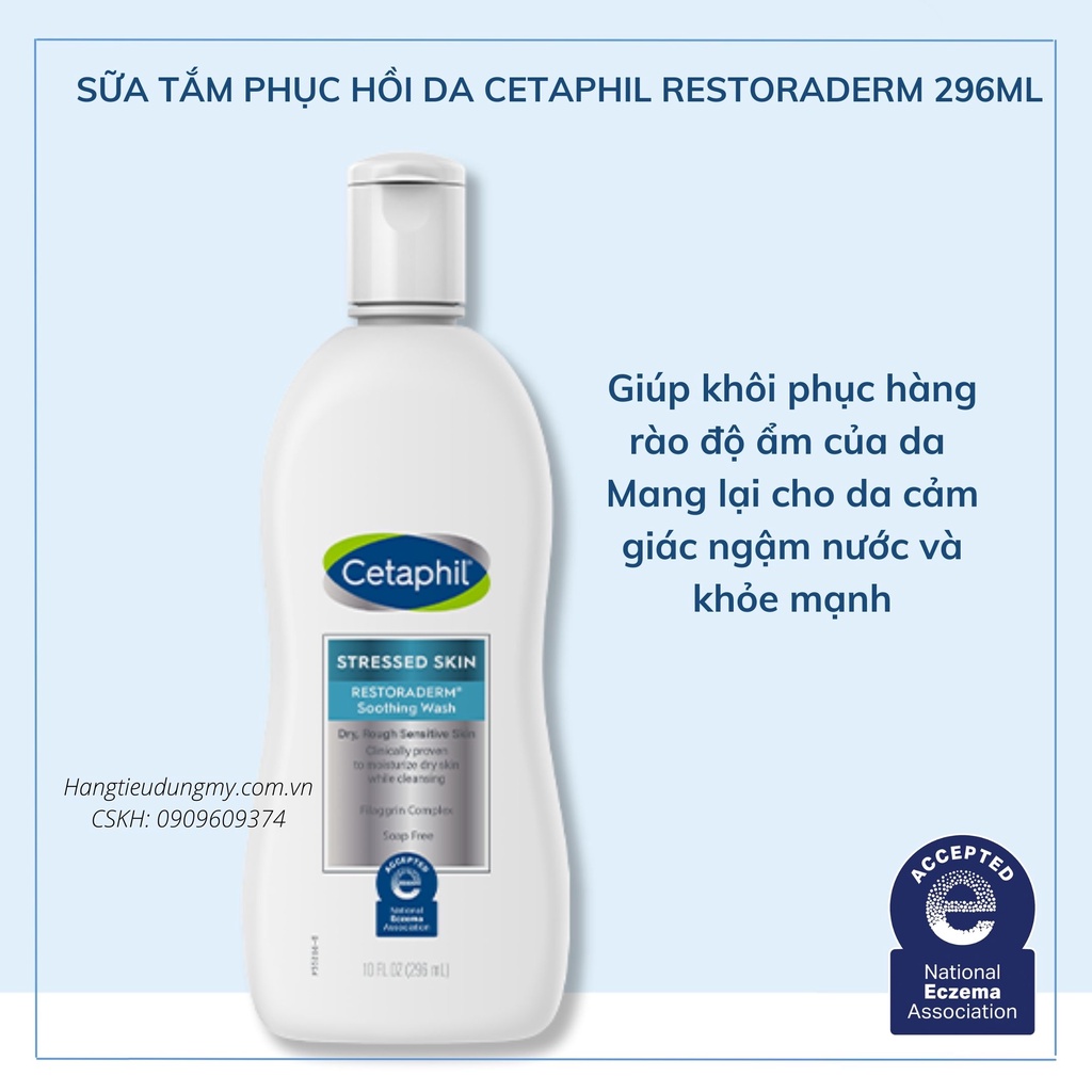 Sữa tắm phục hồi da Cetaphil Restoraderm Soothing Wash 296ml