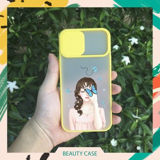 Ốp iPhone 12/12 Mini/12 Pro/12 Pro Max in hình cô gái (có nắp che camera)