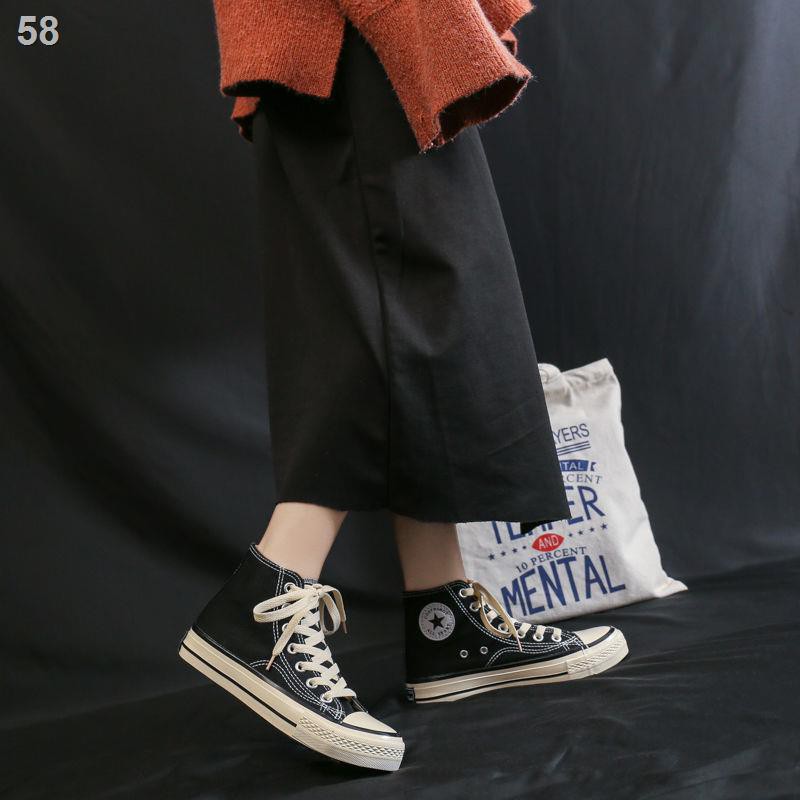 giày đôi những năm 1970 vải cao cấp phong cách cổng Harajuku nữ sinh phiên bản Hàn Quốc nam retro hoang dã trong th