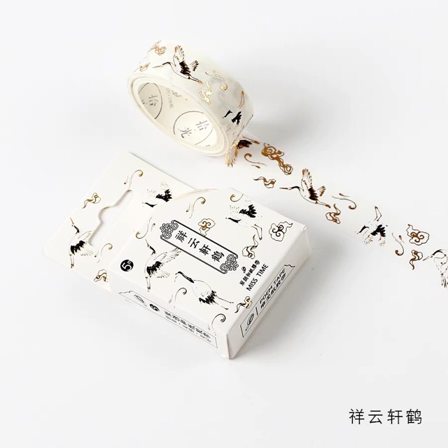Washi tape chim hạc